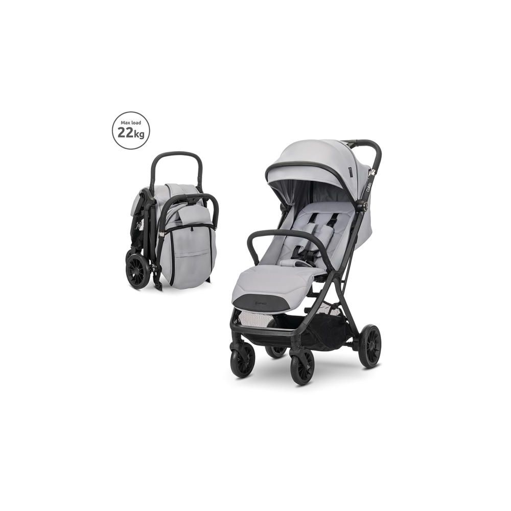 Carucior pentru copii, Lorelli Calista, pliere automata, cadru aluminiu, pana la 22 kg, Grey