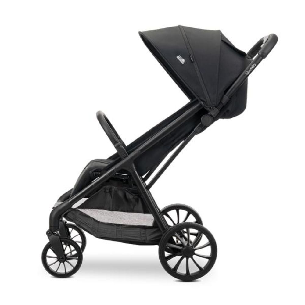 Carucior pentru copii, Lorelli Nuvella, pliere cu o mana, spatar reglabil, pana la 22 kg, Black