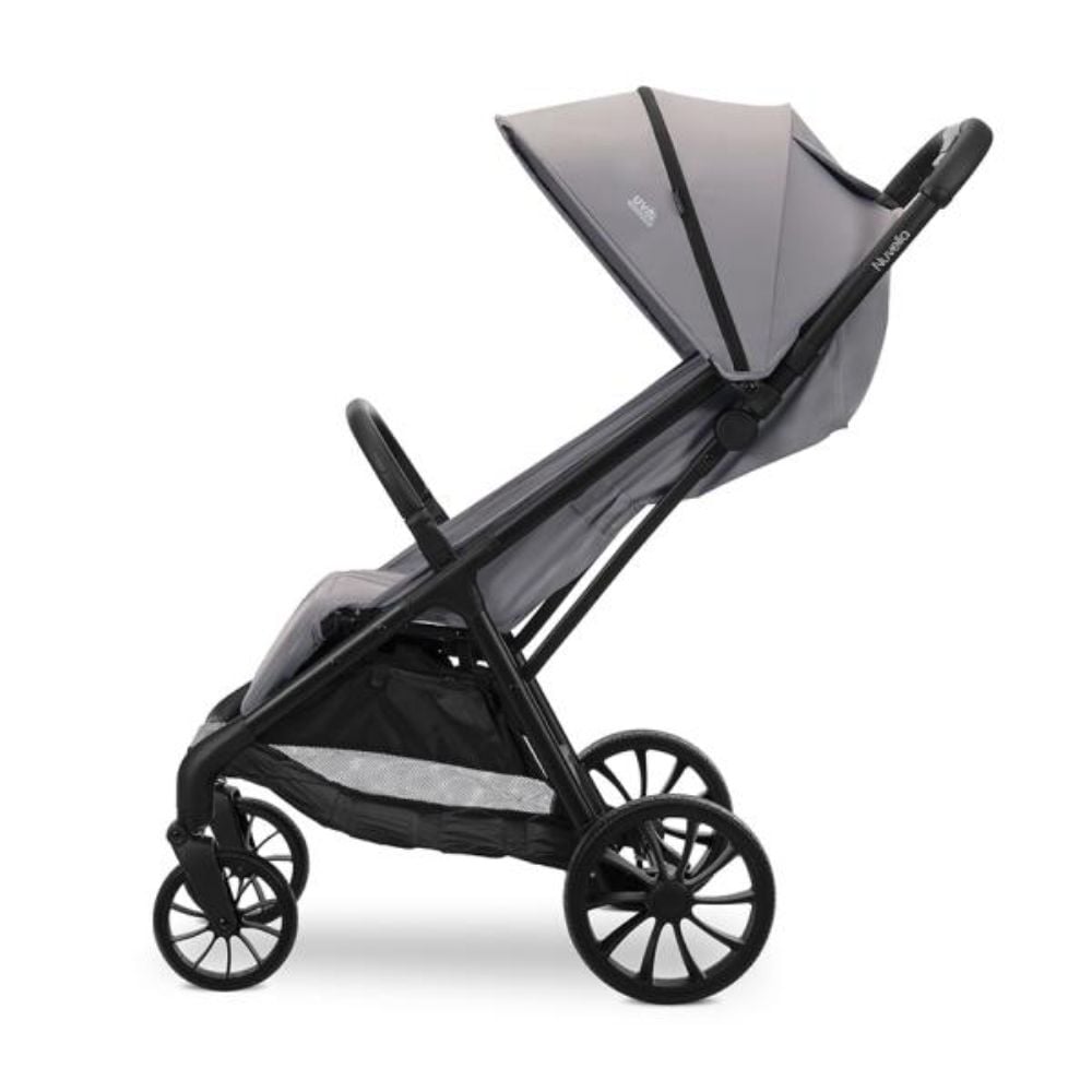 Carucior pentru copii, Lorelli Nuvella, pliere cu o mana, spatar reglabil, pana la 22 kg, Grey
