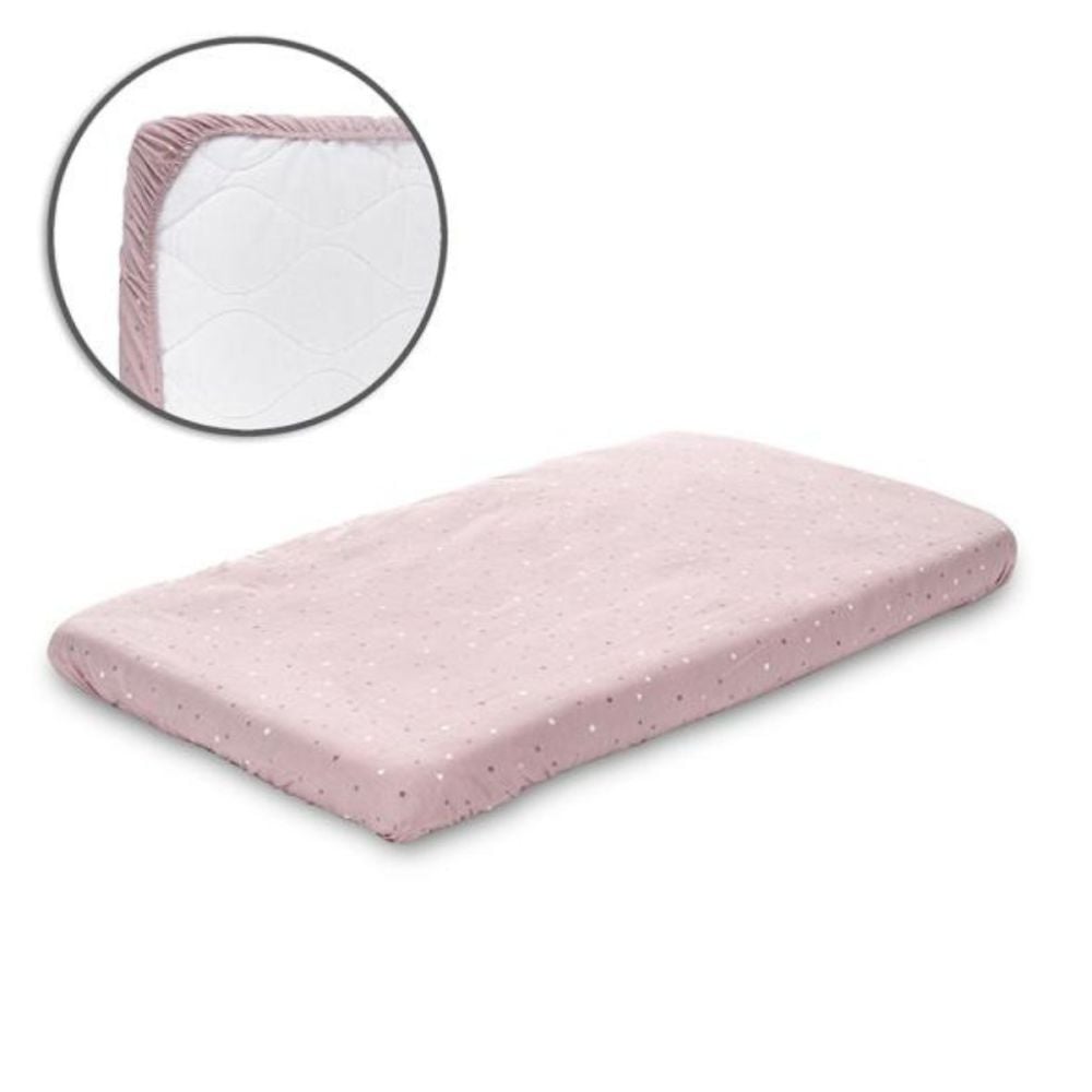 Cearceaf cu elastic pentru patut, 98 x 65 cm, 100% bumbac ranforce, Rose Sky