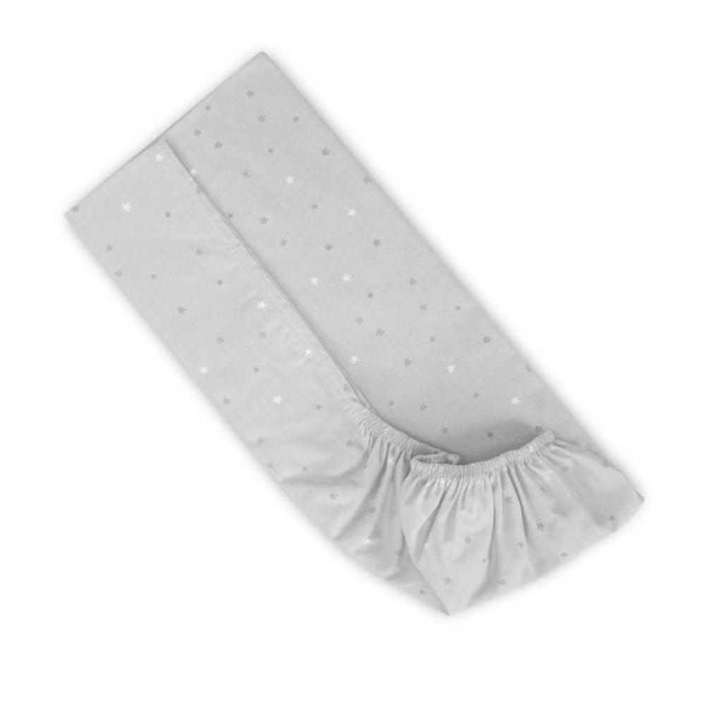 Cearceaf cu elastic pentru patut, 98 x 65 cm, 100% bumbac ranforce, Grey Sky