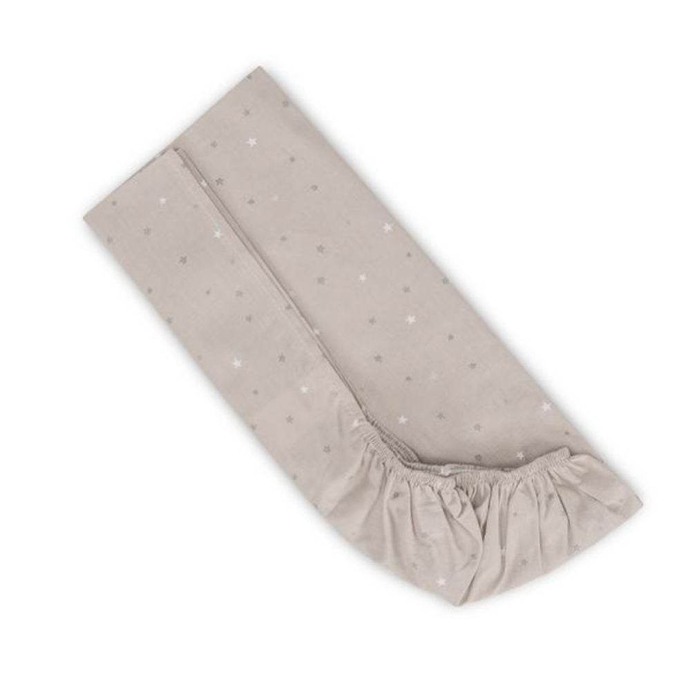 Cearceaf cu elastic pentru patut, 98 x 65 cm, 100% bumbac ranforce, Beige Sky
