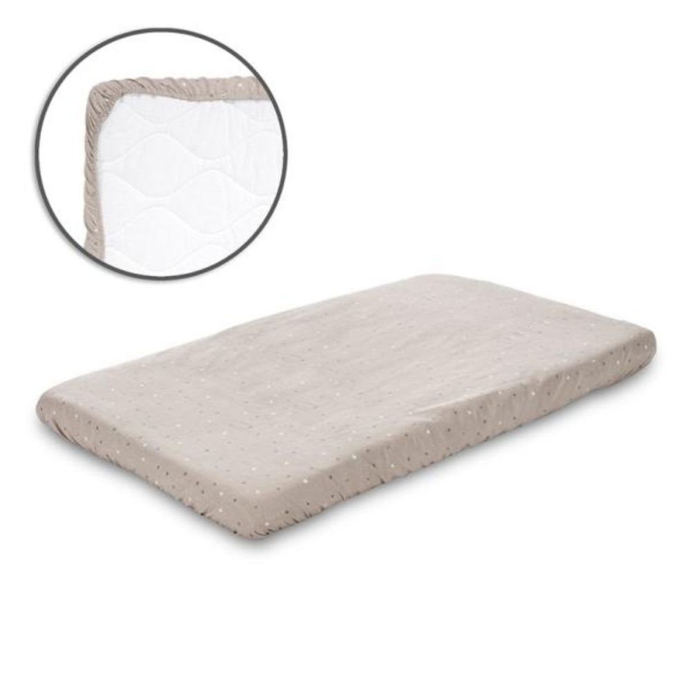 Cearceaf cu elastic pentru patut, 98 x 65 cm, 100% bumbac ranforce, Beige Sky