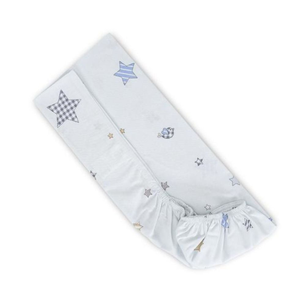 Cearceaf cu elastic pentru patut, 98 x 65 cm, 100% bumbac ranforce, Blue