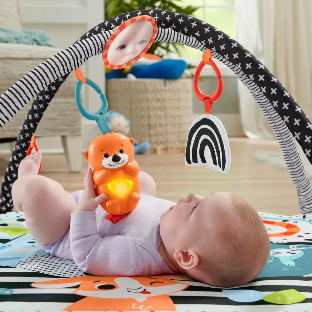 Saltea cu activitati 3 in 1, Fisher Price, Glow & Grow Gym, JMN72