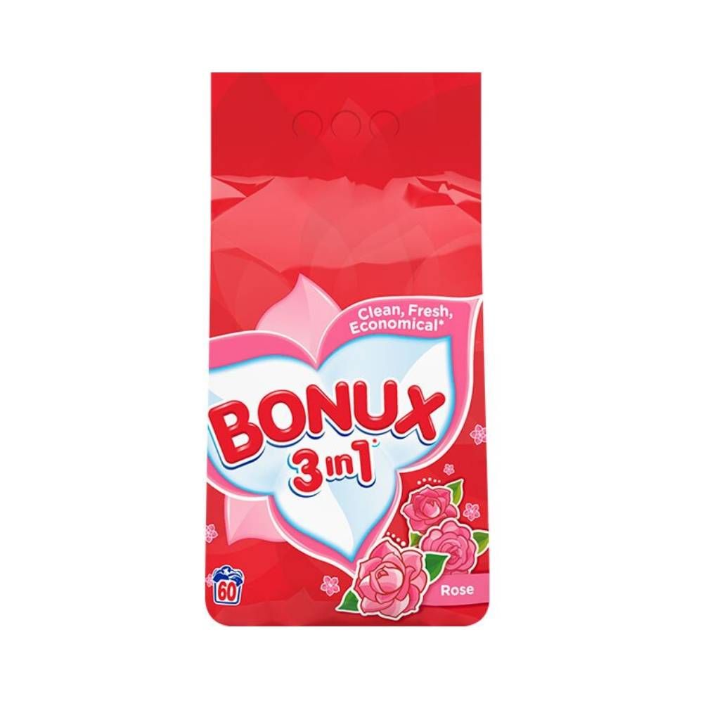 Detergent Bonux 3 in 1 Automat  Color Rose Radiant, 6 Kg