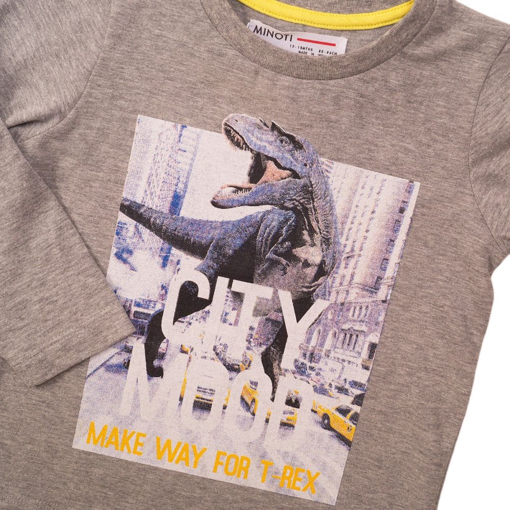 Tricou cu maneca lunga si imprimeu frontal City Mood Minoti 3Todctee