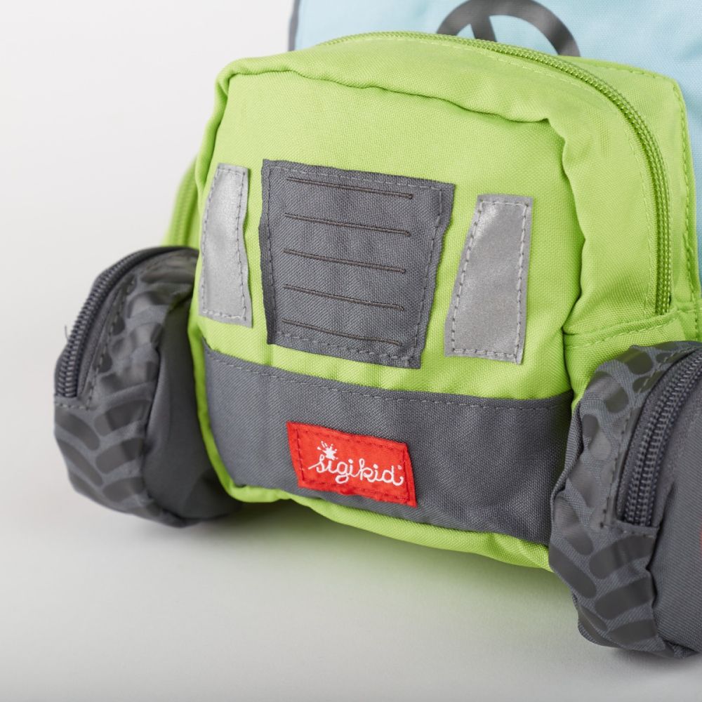 Rucsac pentru copii, Sigikid, Tractor cu roti si detalii 3D