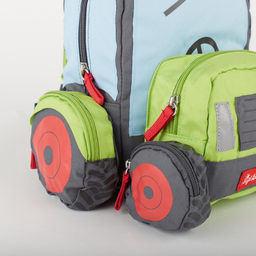 Rucsac pentru copii, Sigikid, Tractor cu roti si detalii 3D