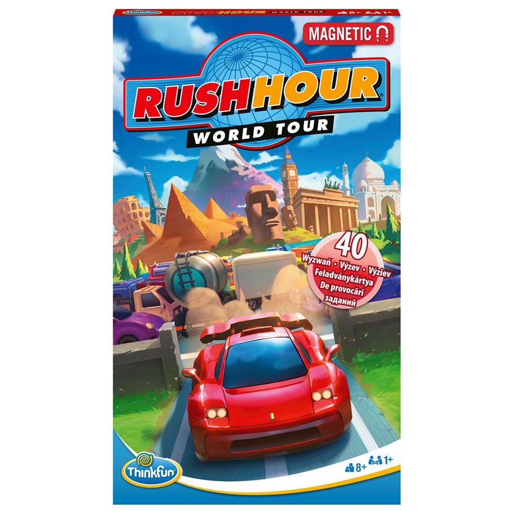 Joc de logica magnetic, Think Fun, Rush Hour World Tour, Lb
