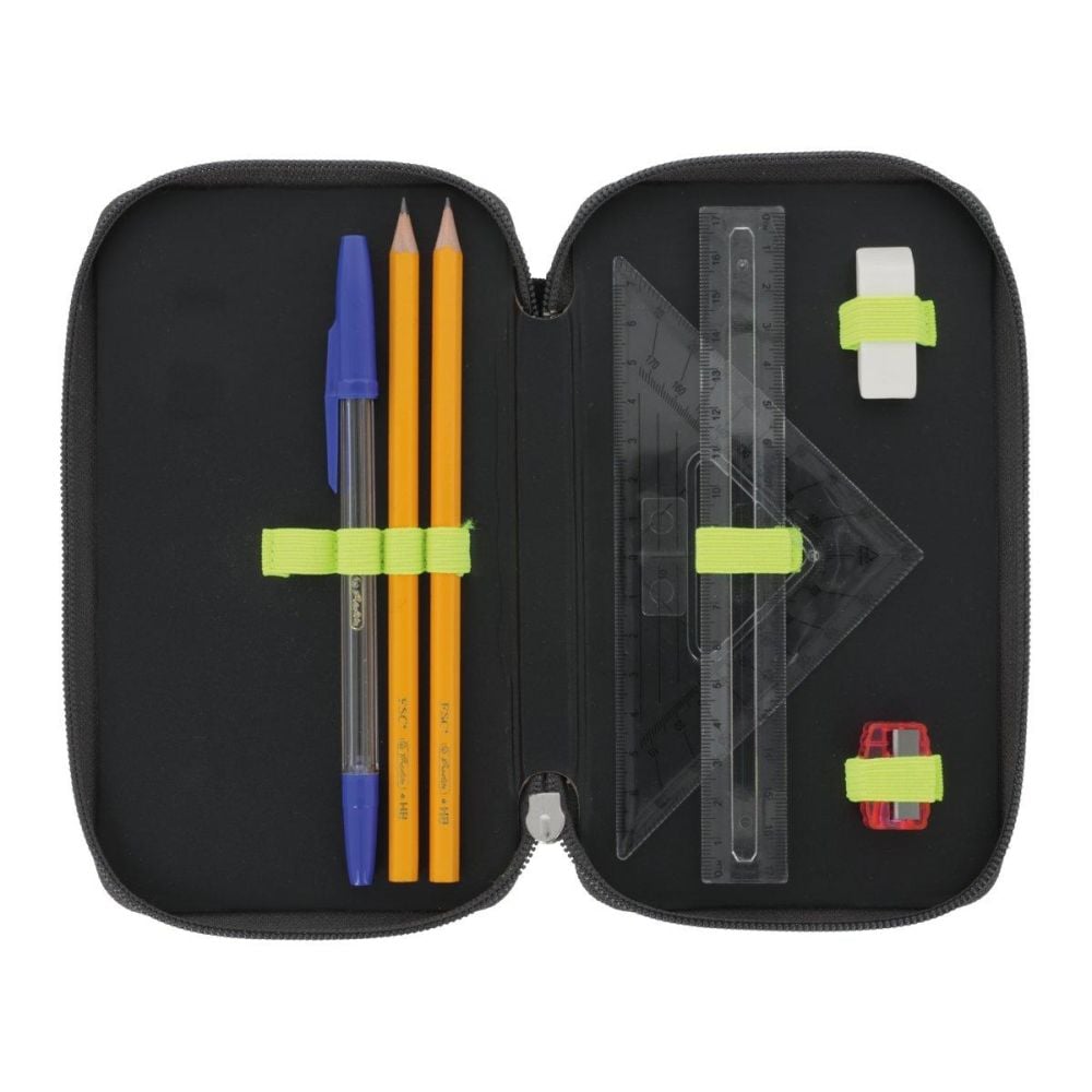Penar echipat cu 2 compartimente, Herlitz, Wild Life, 23 piese