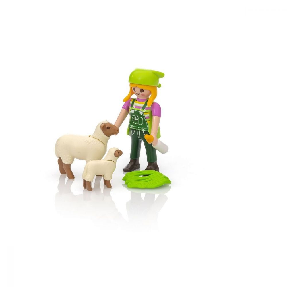 Set Playmobil Figures Special Plus - Figurina fermiera cu oite
