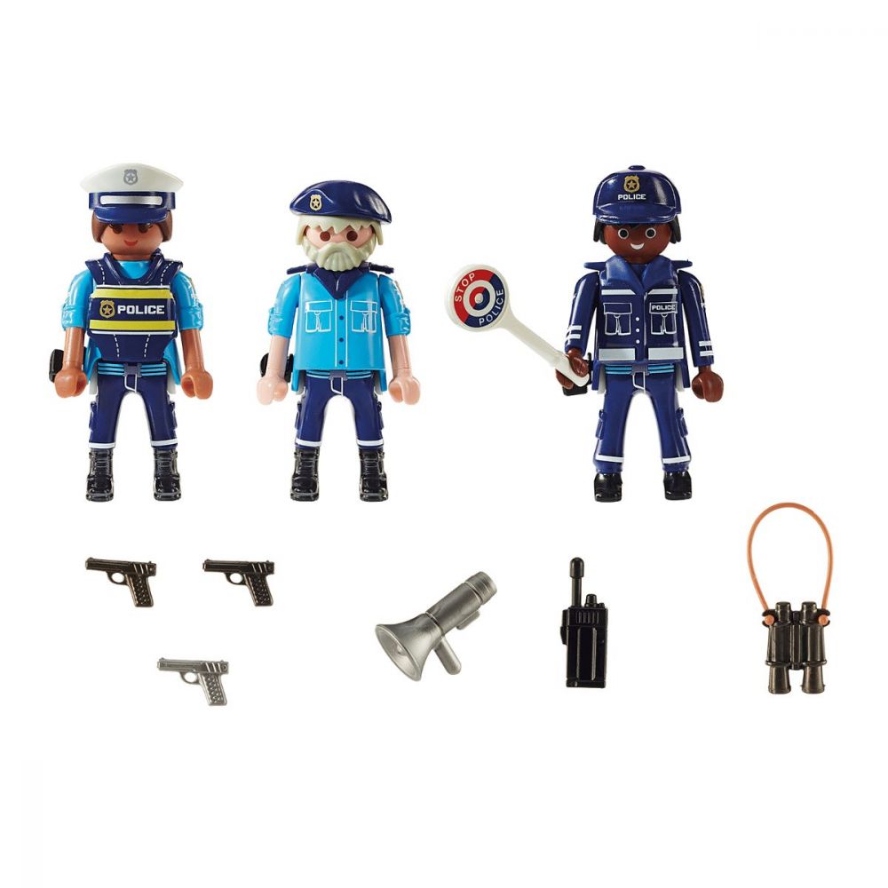 Set 3 figurine politisti, Playmobil City Action - Police 