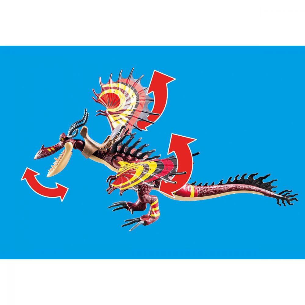 Set Playmobil Dragons - Cursa dragonilor: Snotlout si Hookfang