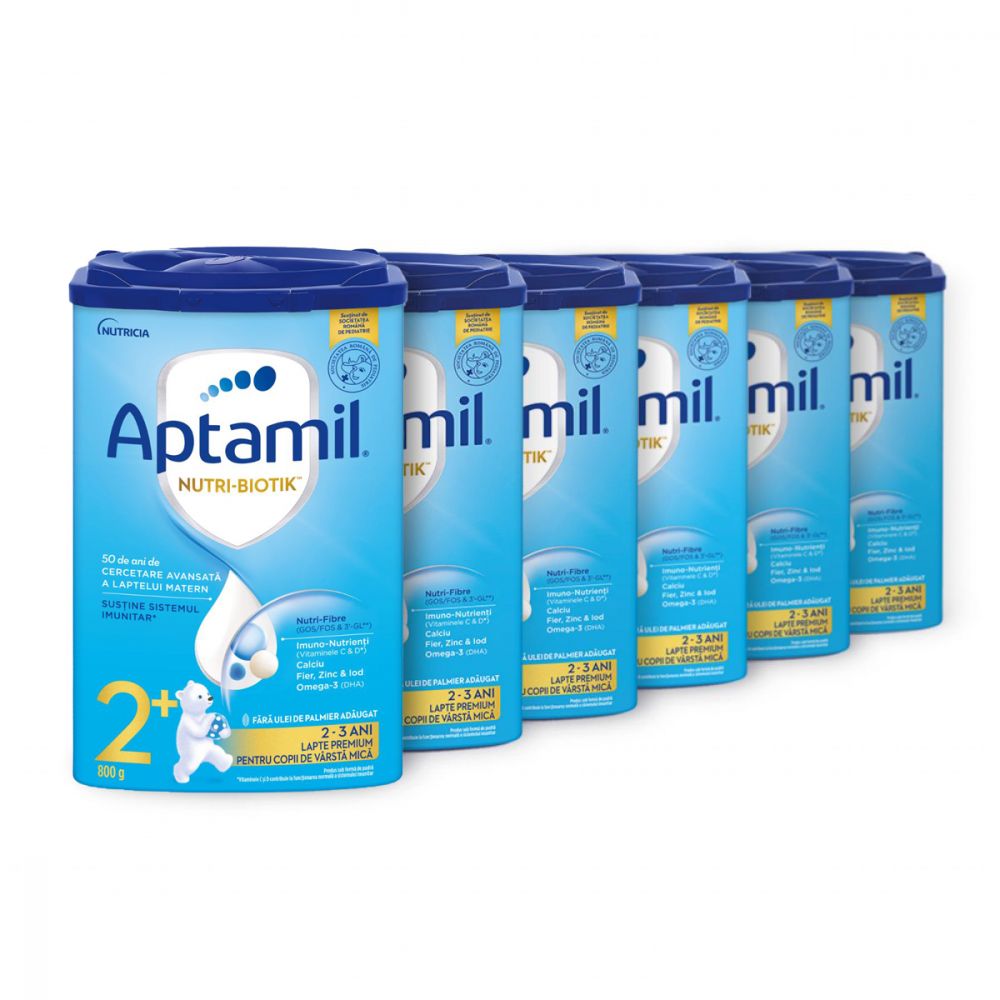 Lapte praf Aptamil Junior 2+, 6 pachete x 800 g