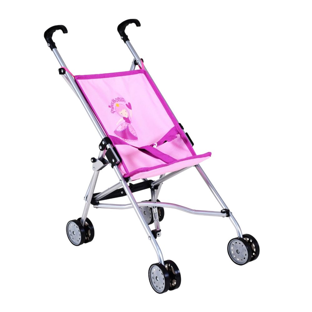 Carucior sport pentru papusi, Knorr Toys Sim, 42 x 27 x 55 cm, Princess Pink