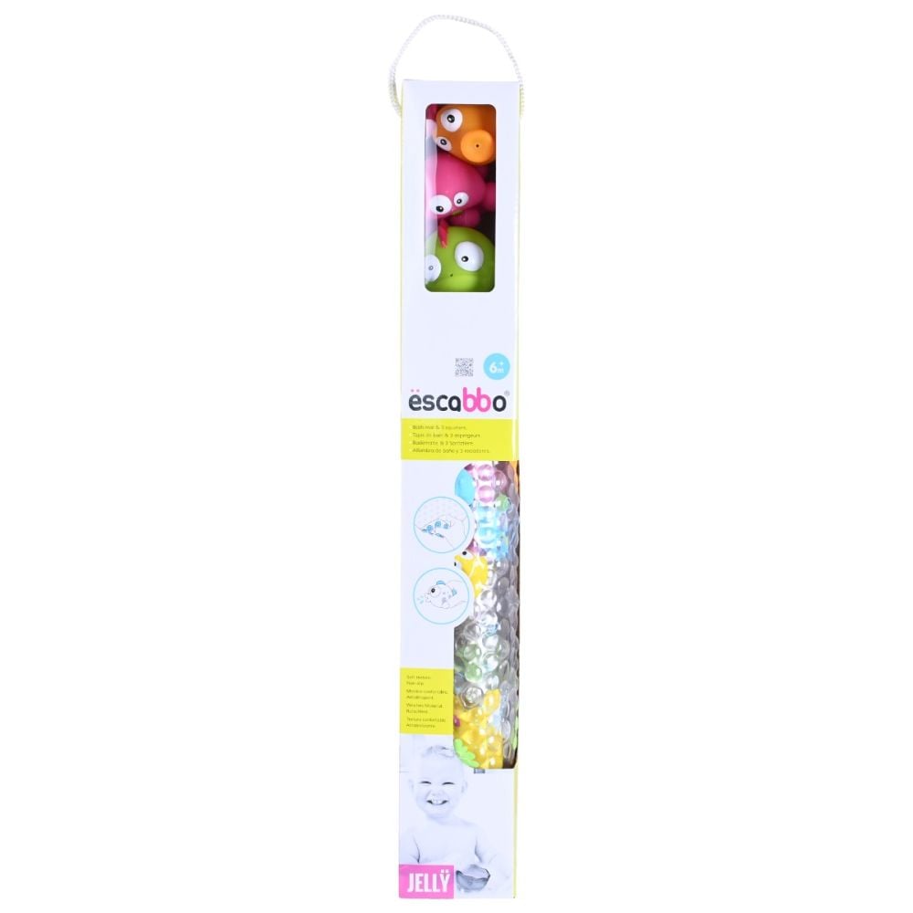Set covoras de baie si 3 jucarii din lumea subacvatica, Knorr Toys, 69 x 39 cm