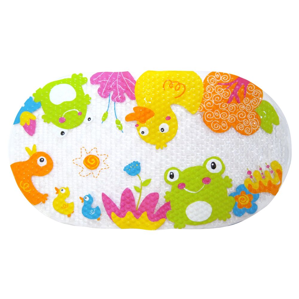 Set covoras de baie si 3 jucarii animalute, Knorr Toys, 69 x 39 cm