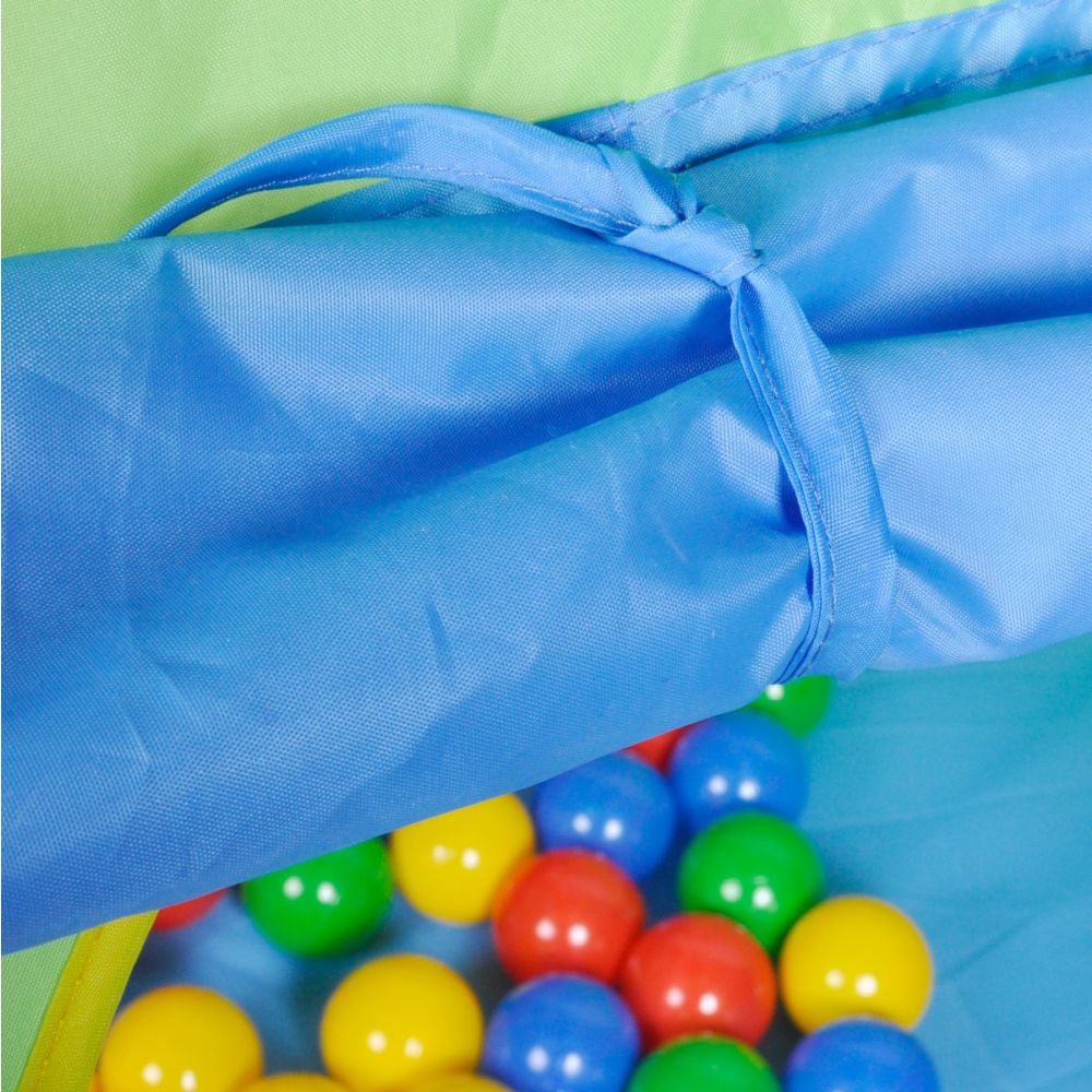 Casuta de joaca cu 50 de bile asortate, Knorr Toys, 100 x 100 x 90 cm, Bellox
