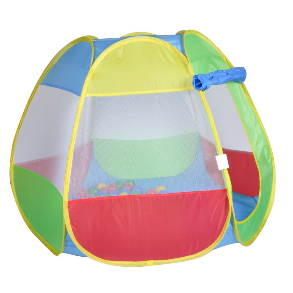 Casuta de joaca cu 50 de bile asortate, Knorr Toys, 100 x 100 x 90 cm, Bellox
