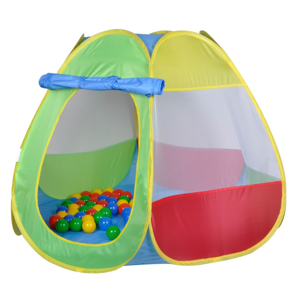 Casuta de joaca cu 50 de bile asortate, Knorr Toys, 100 x 100 x 90 cm, Bellox