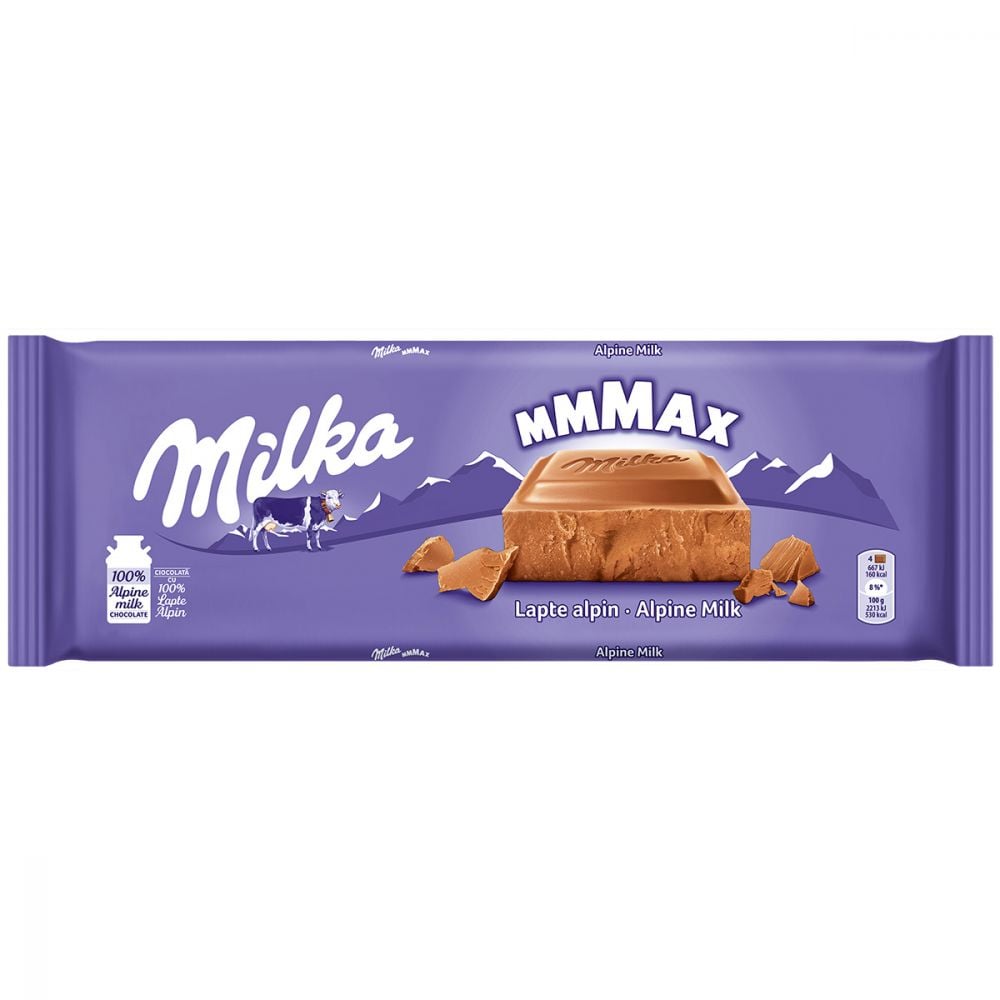 Ciocolata cu lapte alpin Milka, 270 g