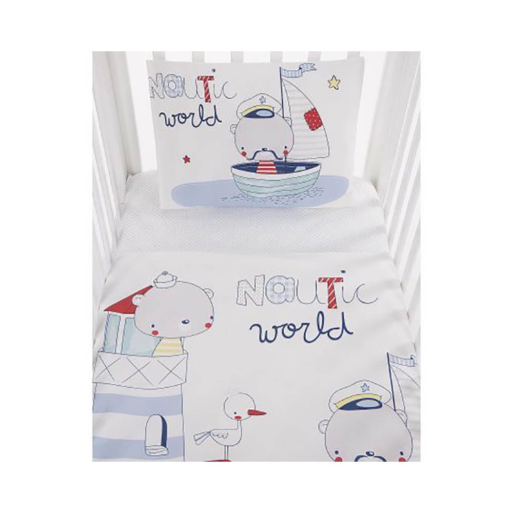 Set lenjerie de pat Kikka Boo Nautic World, 3 piese