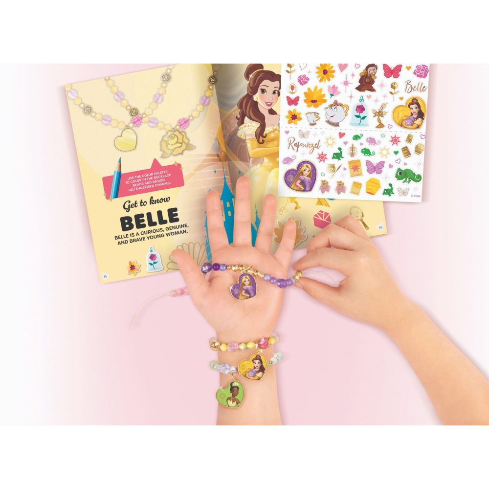 Set de creat bratari si autocolante, Make It Real, Disney Princess