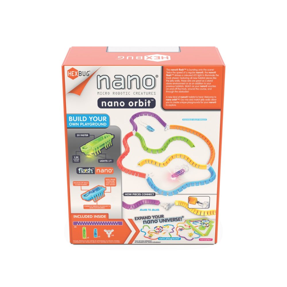 Set de joaca cu 6 segmente de traseu si 2 insecte Hexbug Nano Orbit