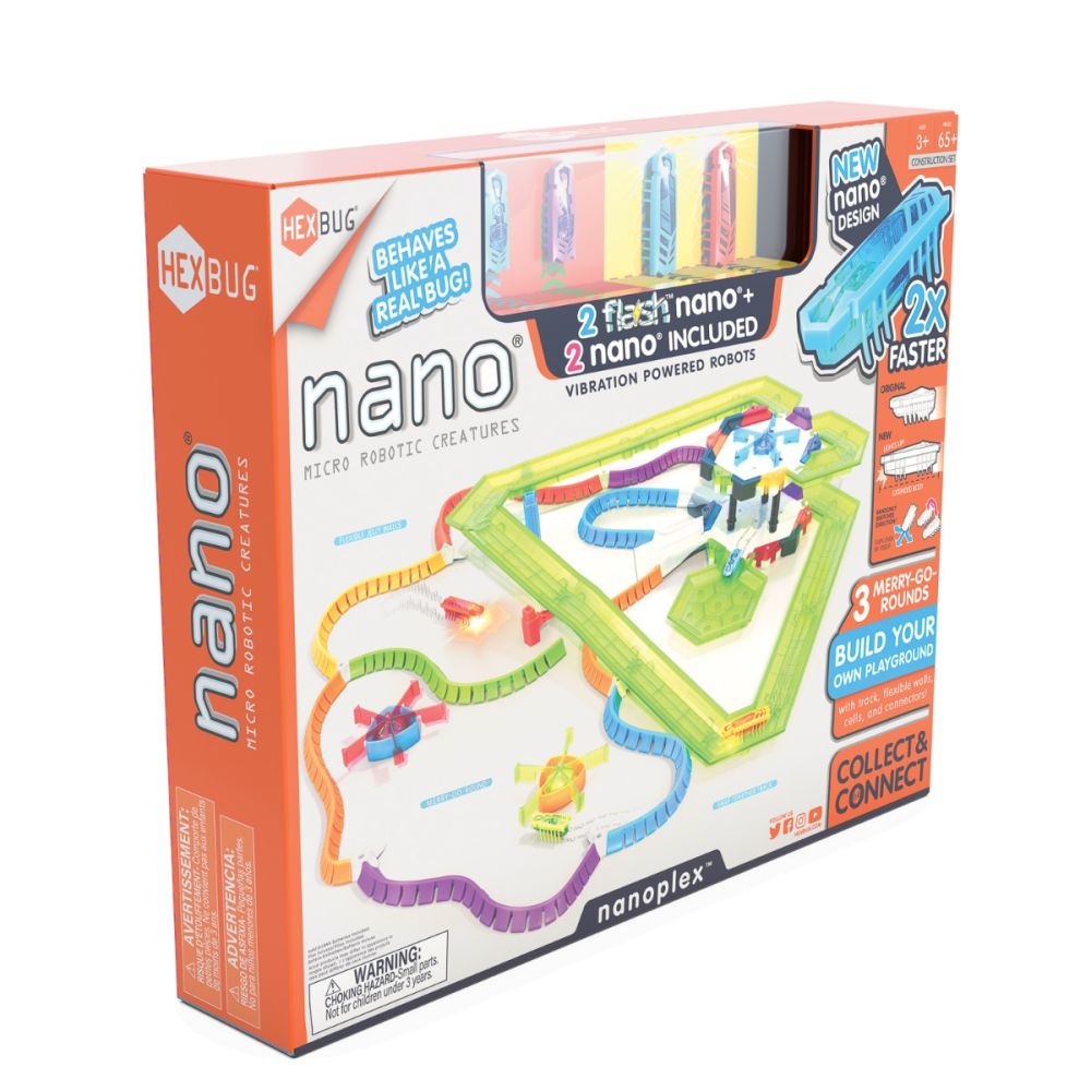 Set de joaca cu 9 segmente de traseu si 4 insecte Hexbug Nanoplex