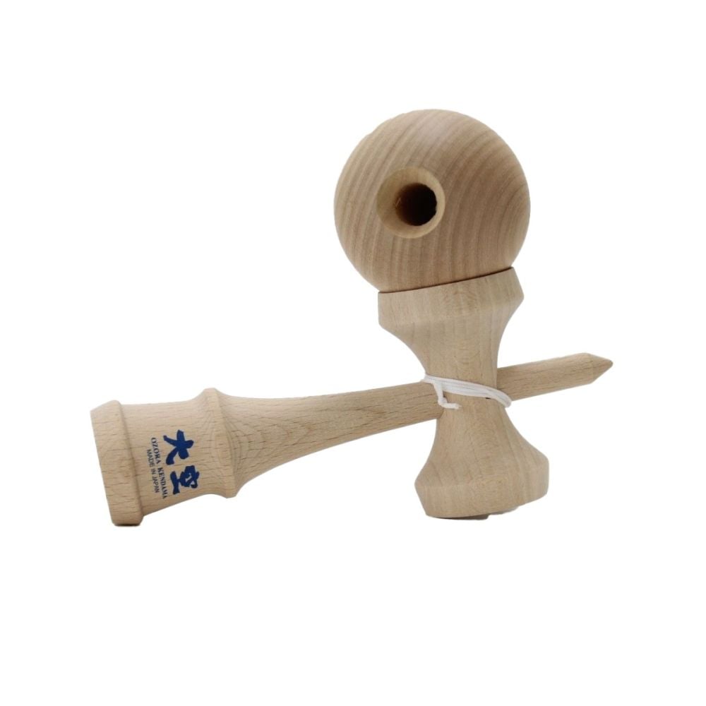 Jucarie de indemanare, din lemn, Ozora, Kendama, Natur, 18 cm