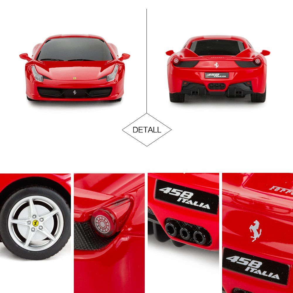 Masina cu telecomanda Rastar Ferrari 458, Italia, 1:24, Rosu