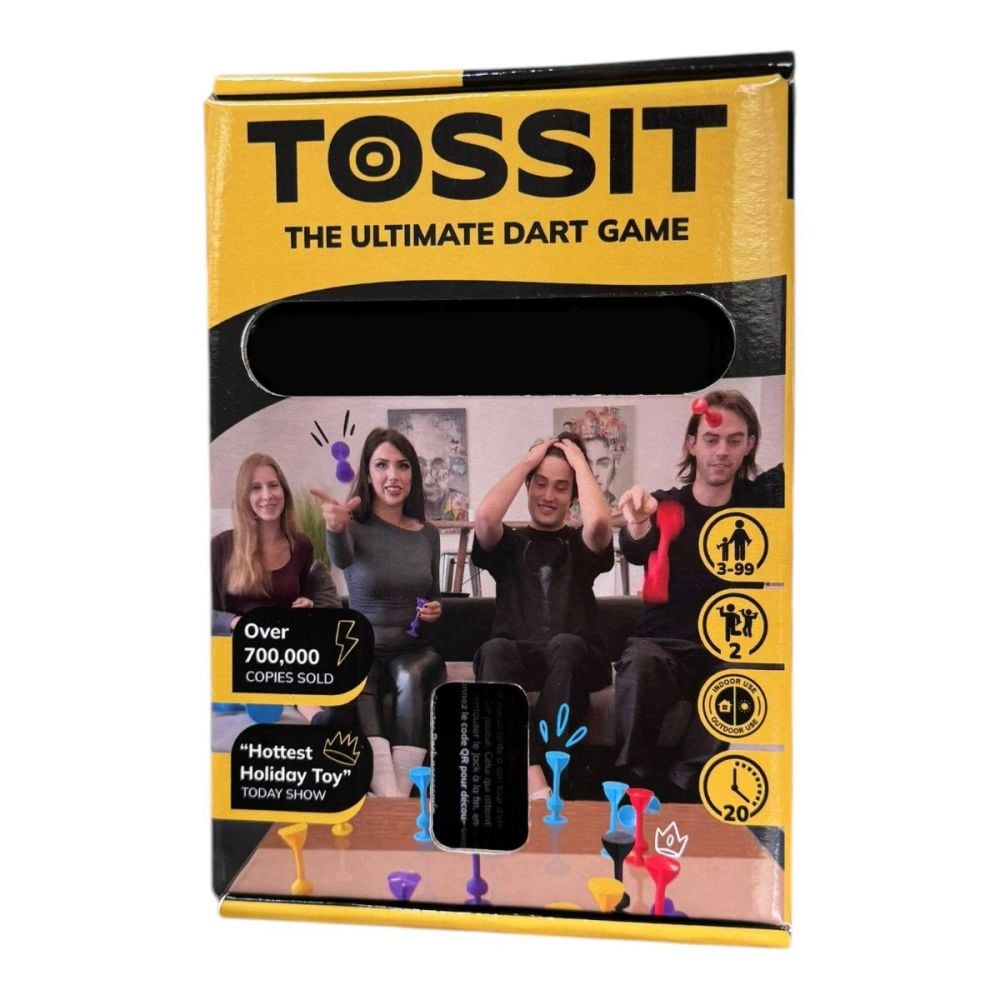 Joc de darts cu ventuze, Tossit, 7 buc, Rosu-Turcoaz