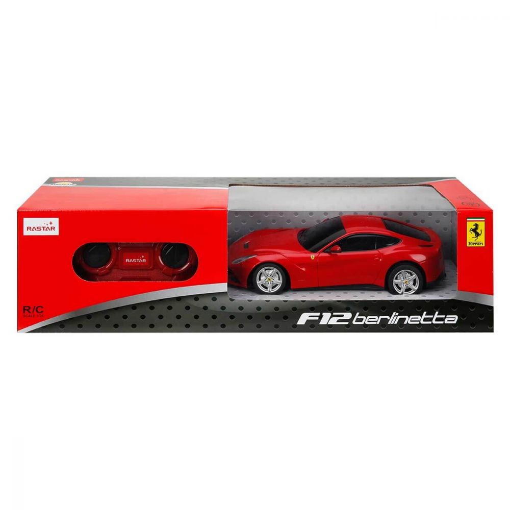 Masina cu telecomanda Rastar RC Ferrari F12, 1:24, Rosu