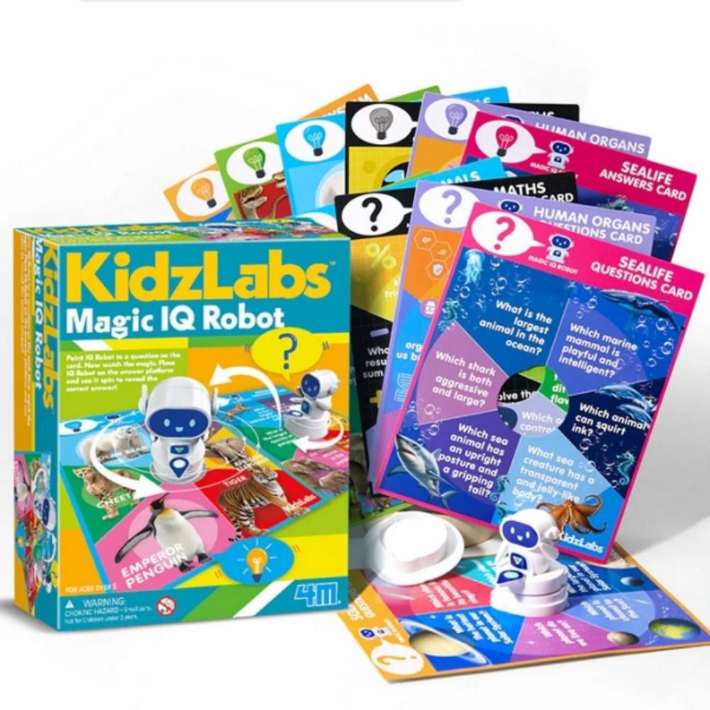 Jucarie educativa interactiva in limba engleza, 4M, Robot Magic, IQ KidzLabs
