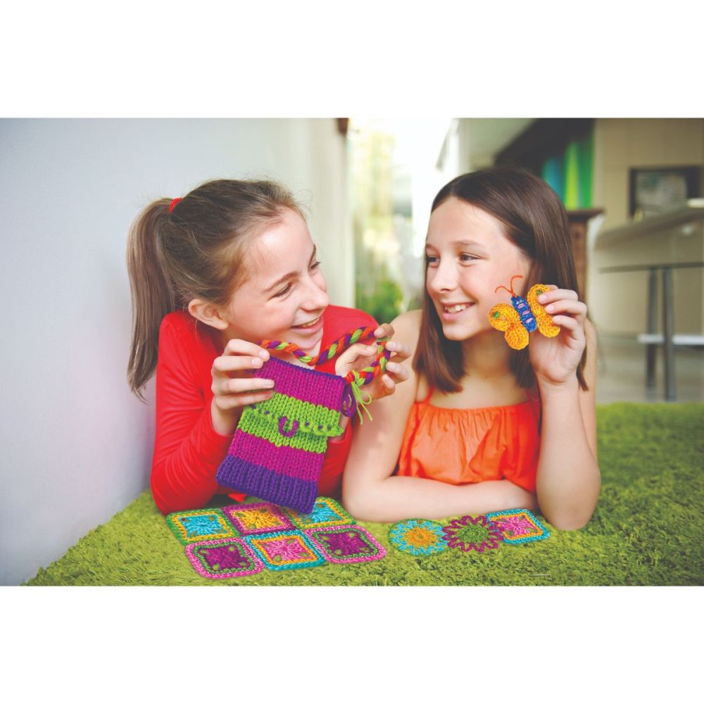 Kit stiintific STEAM Kids, 4M, Tricotat si crosetat 
