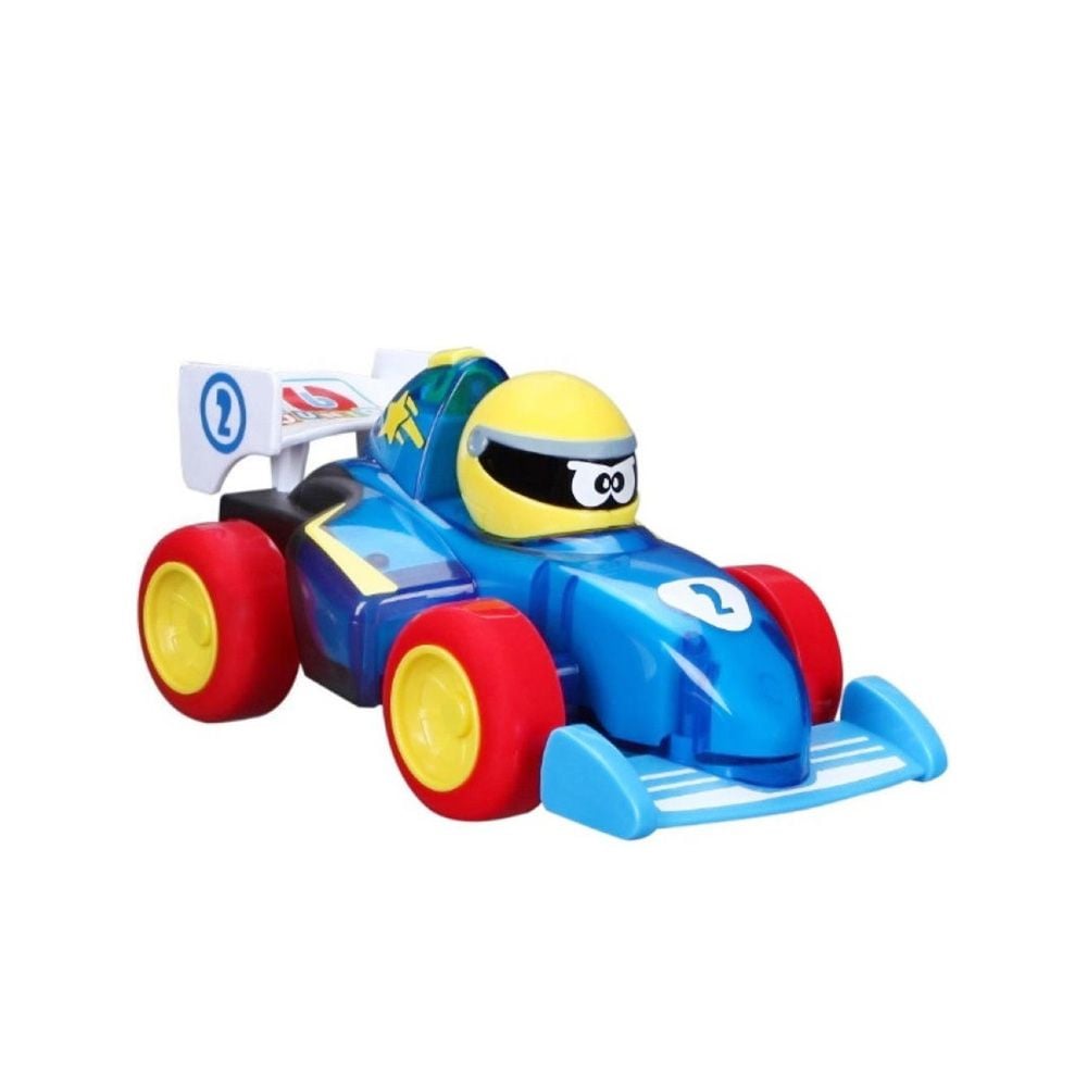 Masina de curse Bburago Junior, Formula Fun Push And Glow, Blue