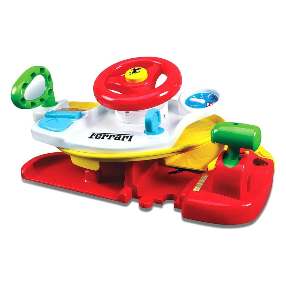 Set pista cu volan si masinuta Ferrari, Bburago Junior