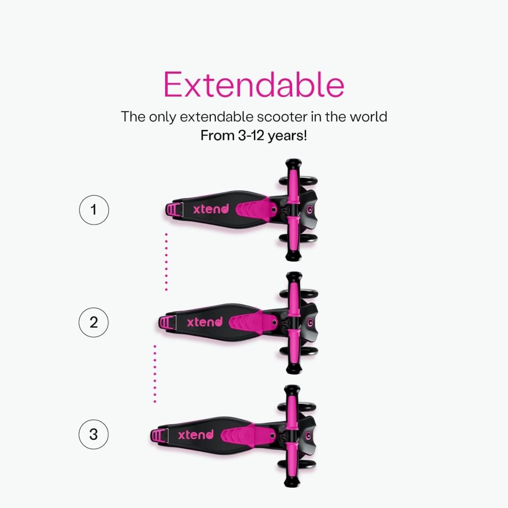 Trotineta 3 in 1, Smart Trike Xtend, Ride-On, Pink