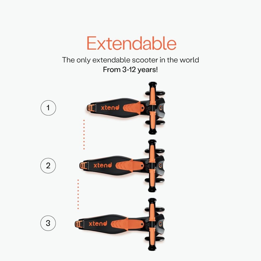 Trotineta 3 in 1, Smart Trike Xtend, Ride-On, Orange