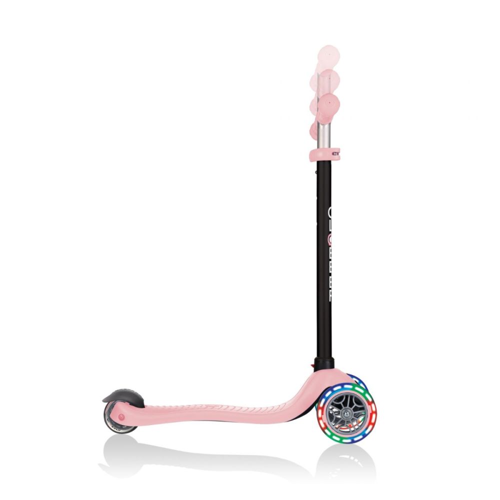 Trotineta Globber Go-Up Sporty, 3 in 1, cu lumini, Roz