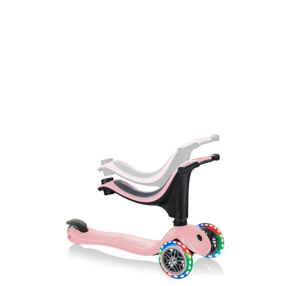 Trotineta Globber Go-Up Sporty, 3 in 1, cu lumini, Roz