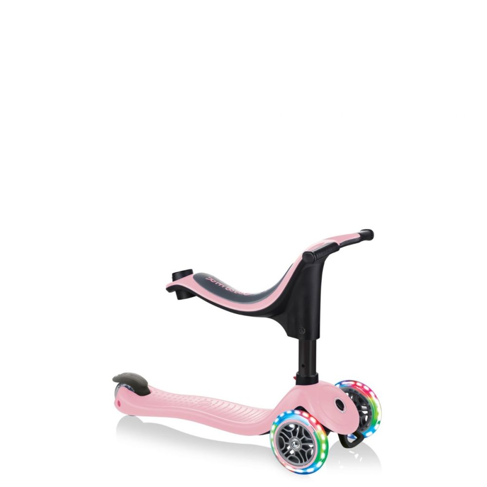 Trotineta Globber Go-Up Sporty, 3 in 1, cu lumini, Roz
