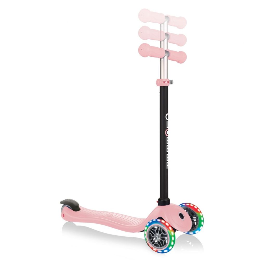 Trotineta Globber Go-Up Sporty, 3 in 1, cu lumini, Roz