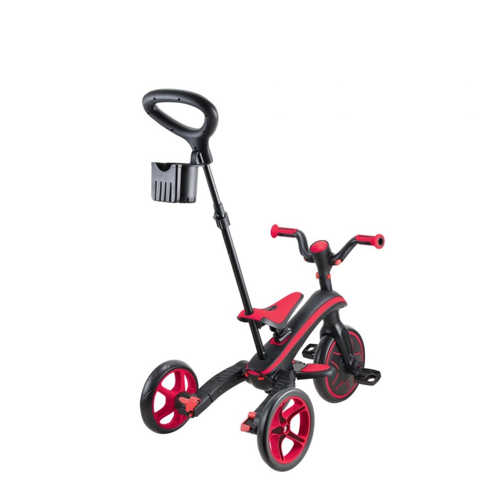 Tricicleta Globber Explorer, 4 In 1, pliabila, Rosu