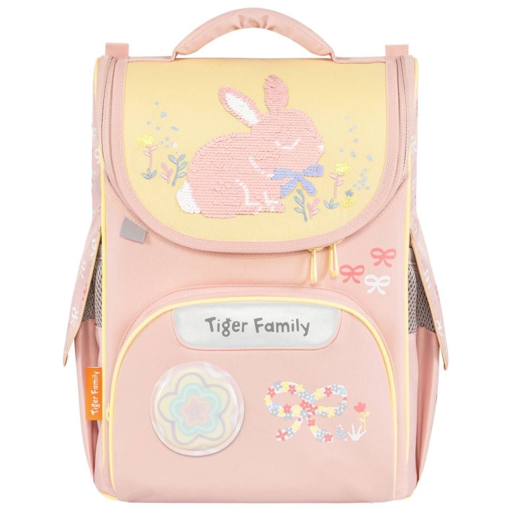 Ghiozdan neechipat, Tiger Family, Nature Quest Pro 2S, Bows and Bunny