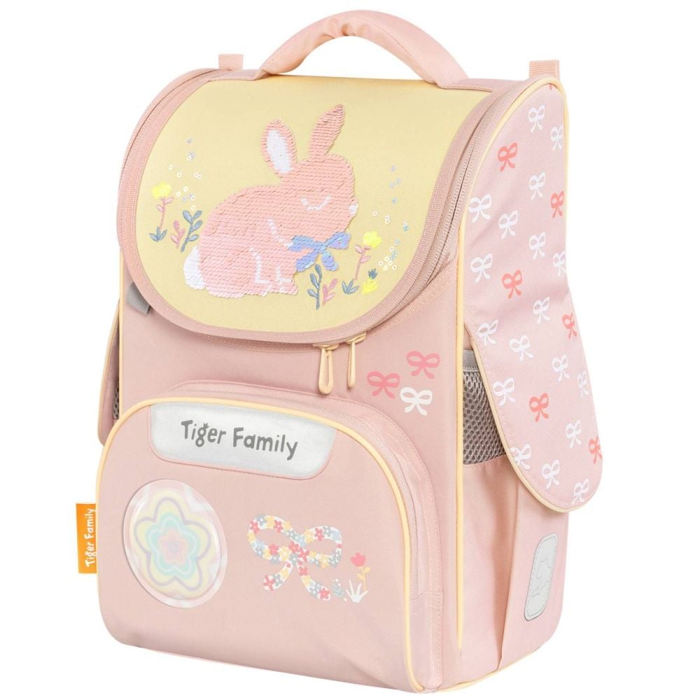 Ghiozdan neechipat, Tiger Family, Nature Quest Pro 2S, Bows and Bunny