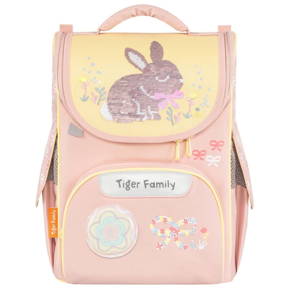 Ghiozdan neechipat, Tiger Family, Nature Quest Pro 2S, Bows and Bunny