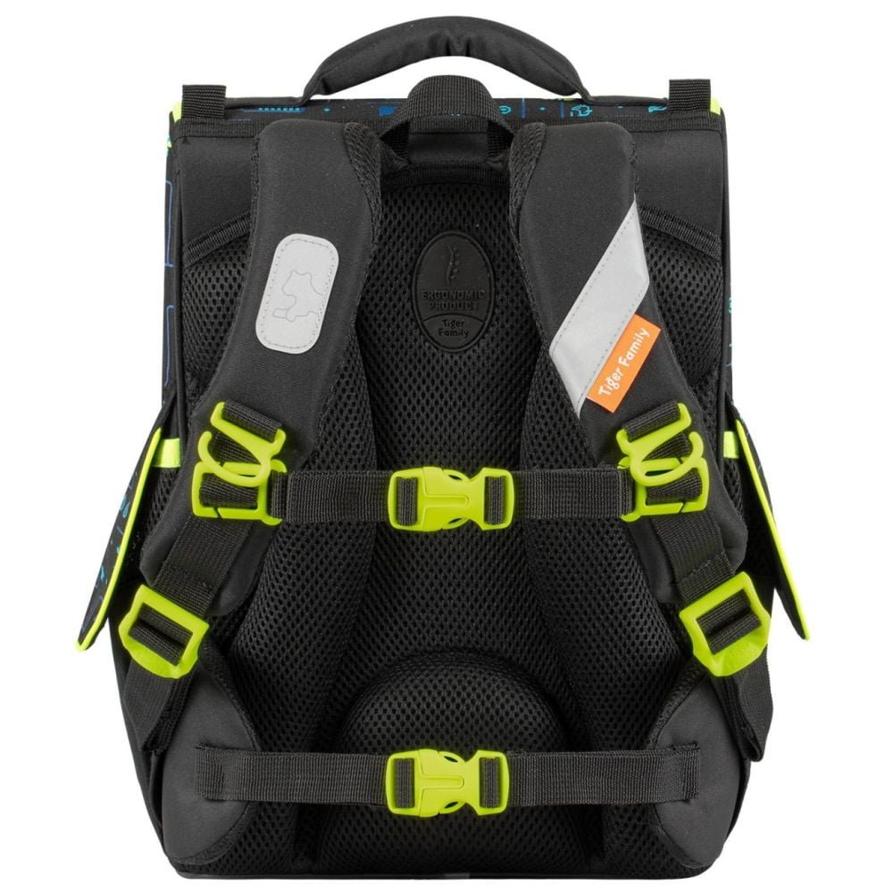 Ghiozdan neechipat, Tiger Family, Nature Quest Pro 2S, Level Up, Go Green