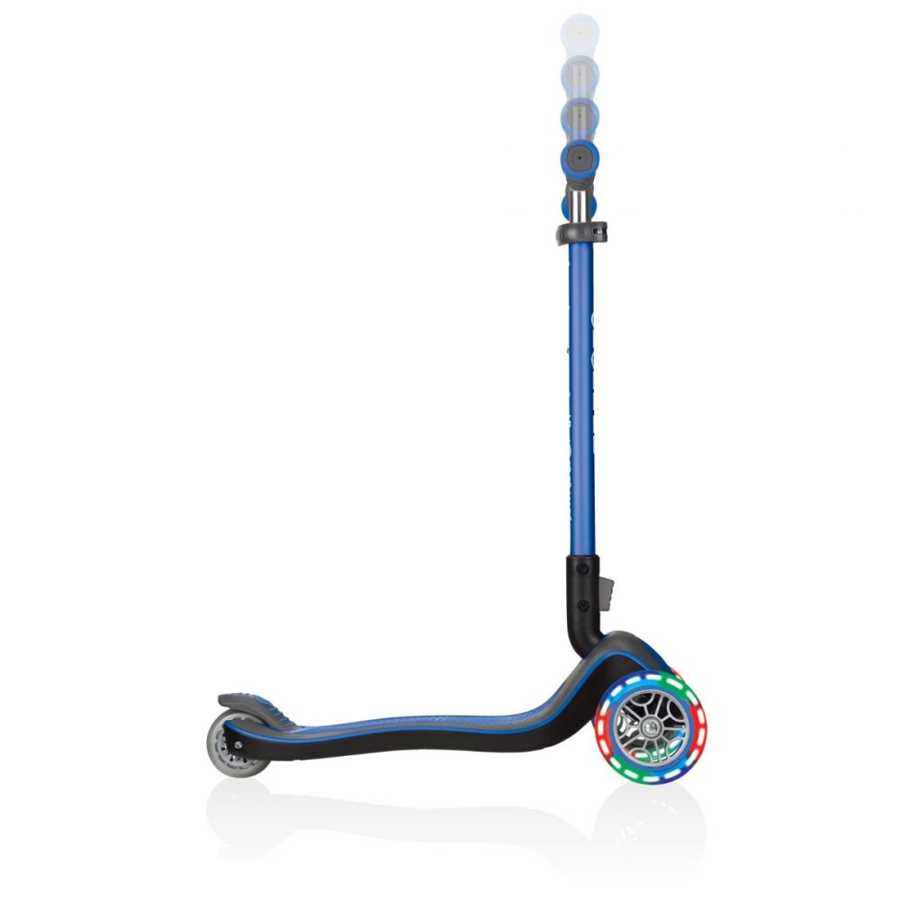 Trotineta pliabila, Globber, Elite Deluxe Lights, Albastru